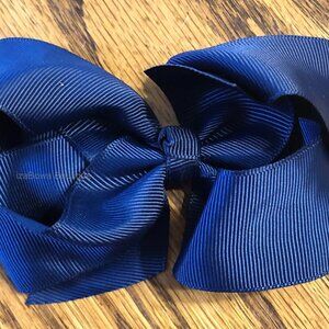 Navy Blue 4" Boutique Bow HANDCRAFTED -kids-